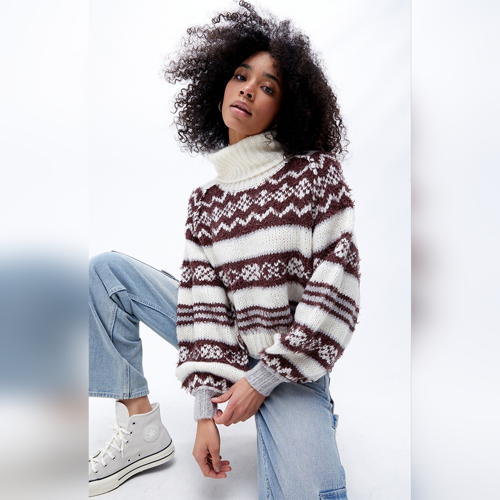 Free People Check Me Out Pullover in Winter Fog Combo